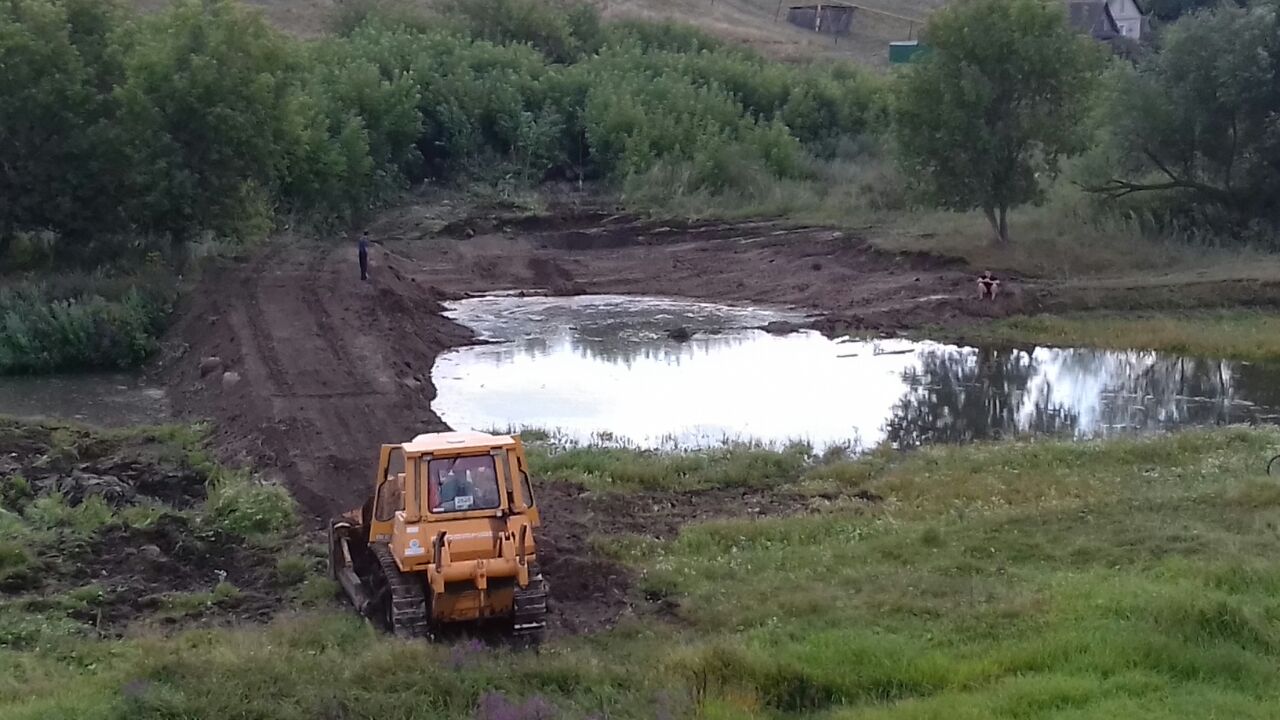 Пруд внутри села Нижняя Каменка