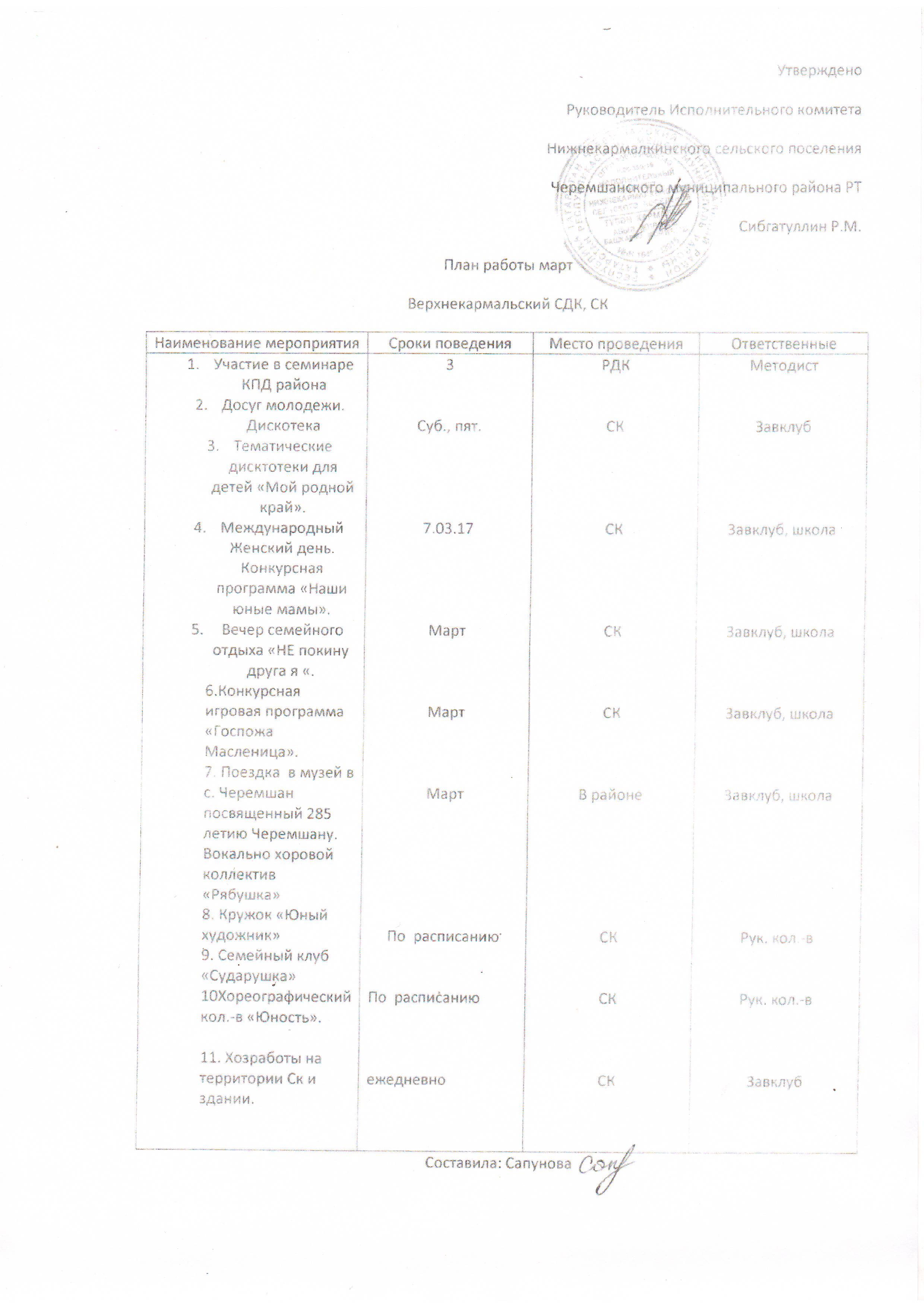 ПЛАНЫ РАБОТЫ